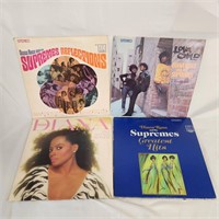 Lot of 4 Diana Ross / Supremes LP Record Albums