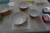 3-Pryrex mixing bowls-rusty red wheat 402,