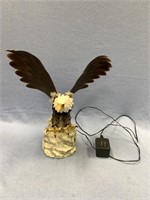 Desk top night light in the shape of an eagle, in