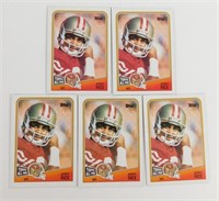 Group of 5 Jerry Rice 1985 Topps Football Cards