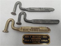 Lot of 3 Cigar Box Openers / Red Lion, York, Pa
