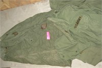 Military Issue Army Field Jacket & Bag