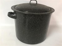 Speckled Enamel Pot, 13" Diam x 10" T