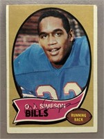 1970 O.J. SIMPSON SIGNED ROOKIE TOPPS CARD