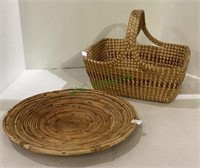 Great lot of hand crafted baskets includes a