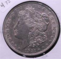 1921 MORGAN DOLLAR AU