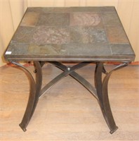 Stone & metal end table #2.