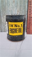 IH no. 1 engine oil 5 gallon can