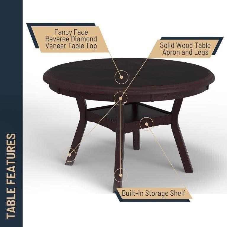 5-Piece Round Dining Set