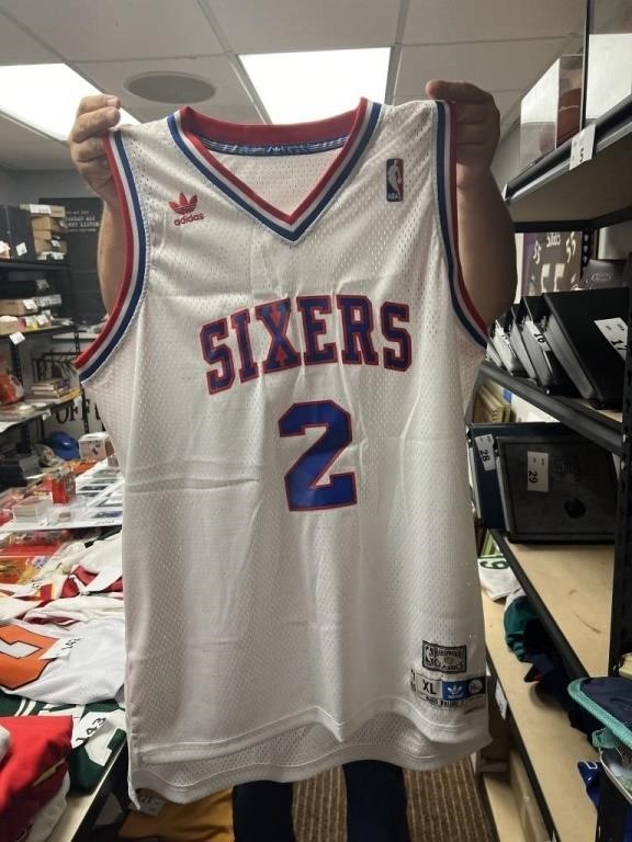 MOSES MALONE JERSEY SIXERS