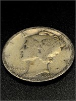 Antique 1920 10C Mercury Silver Dime Coin