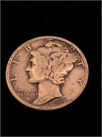 Vintage 1938 10C Mercury Silver Dime coin