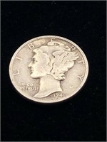 Vintage 1941 10C Mercury Silver Dime Coin