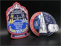 PAIR OF NASA PATCHES - Authentic CRS-5 SPACEX