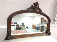 Antique Carved Grape Theme Dresser Mirror