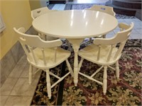 White Kitchen Table w/ 4 Chairs (Made in WI)