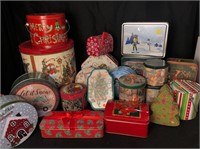 Assorted Christmas Tins - Includes Vintage!
