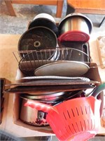 2 Box Lots of Pots, Pans, Cooking Items