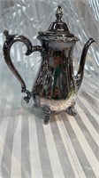 Silver Plated Tea/Coffee Pot. Footed and has