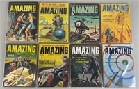 8pc 1956-60 Amazing Science Fiction Stories Books