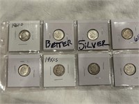 (8) Silver Dimes