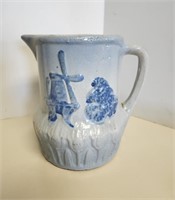 Blue & White Stoneware Holland Pitcher