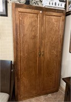 Wood cabinet 77”T x 39”W x 20”D shelves adjustable