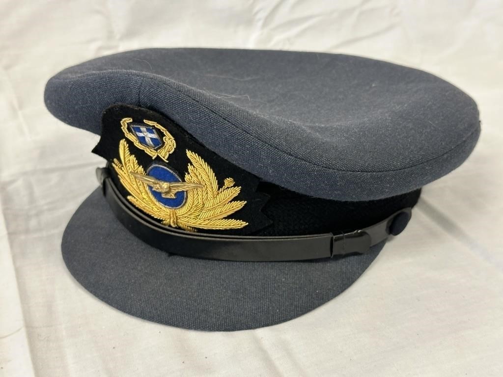 Orig. Greek Air Force Officer's Visor Hat