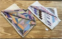 Two TN Handmade 20th C. Multi-Colored Quilts