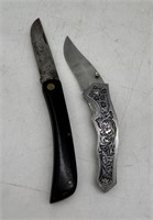 Ornate Folding Pocket Knife w/Belt Clip, Case XX 2