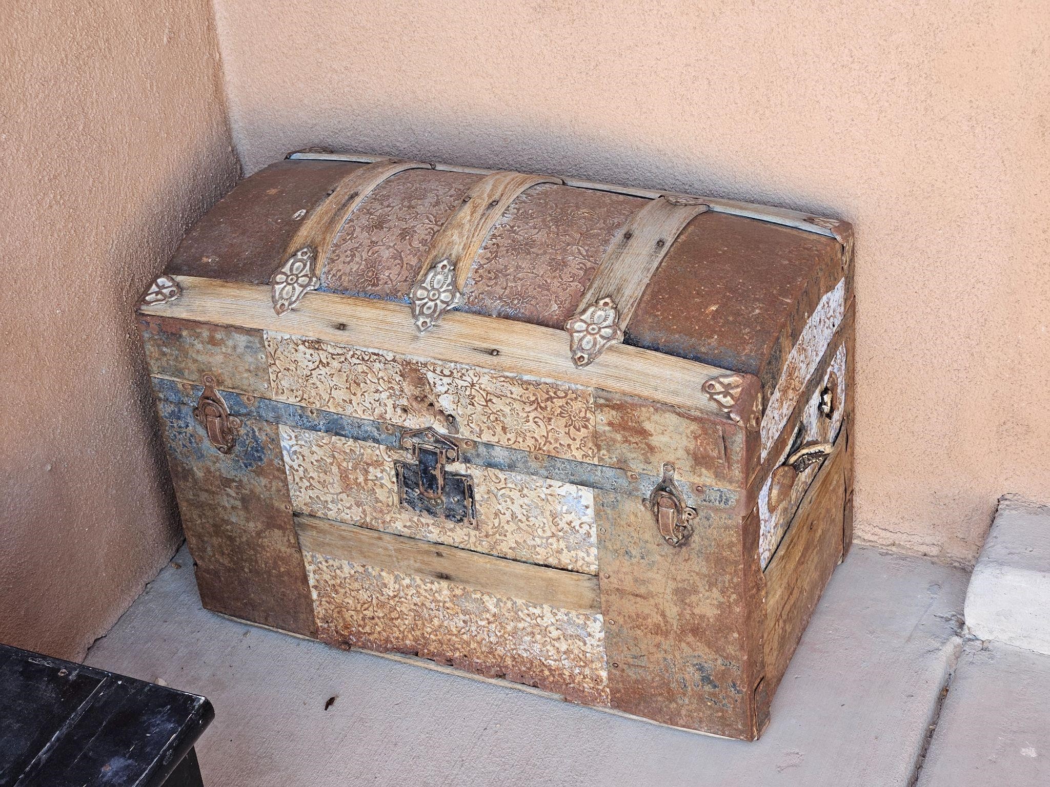 ANTIQUE TRUNK DATED 1880