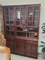 JAPANESE STYLE DISPLAY HUTCH CABINET, DRAWERS,&