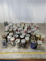 Large assortment of vintage beer cans