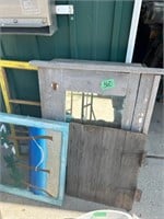 Wooden barn doors and other pieces