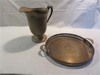 Pitcher and tray