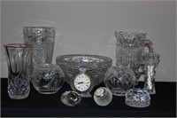 Large Lot of Crystal and Waterford Style Items