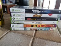 6 jeux vidéos pour Xbox 360