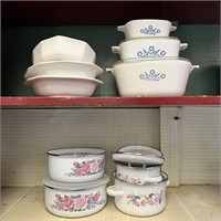 Corning Bake Ware, Assorted Enamelware