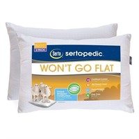 Sertapedic Won't Go Flat Pillow Sd/Q - 2/Pack
