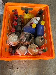 CRATE OF MISC OILS/FILTERS