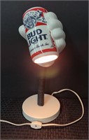 Vtg Porcelain Bud Light Novelty Hand Lamp