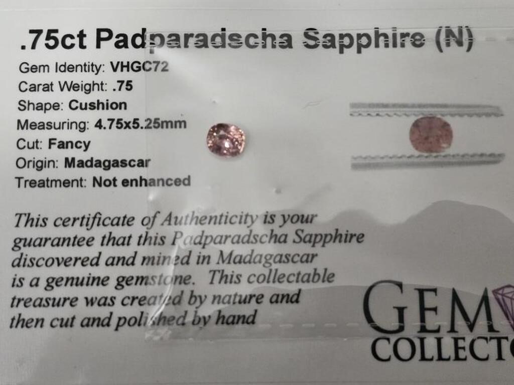 .75ct Padparadscha Sapphire
