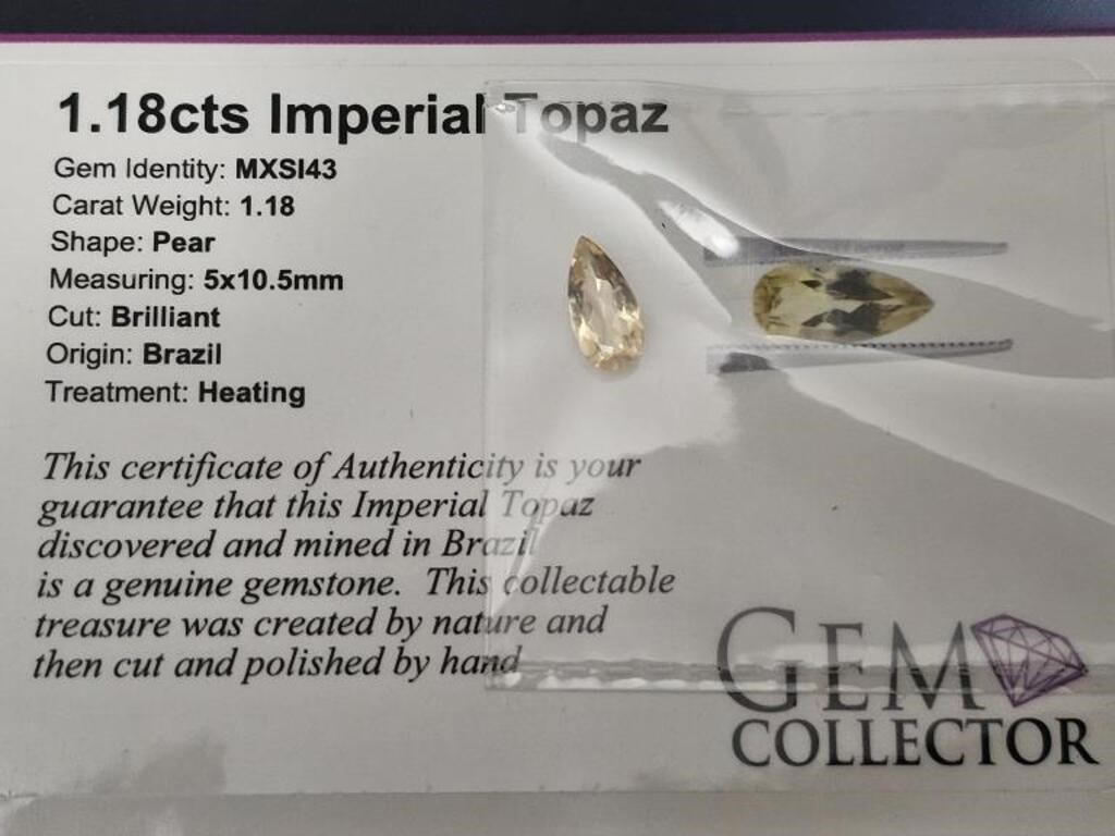 1.18cts Imperial Topaz