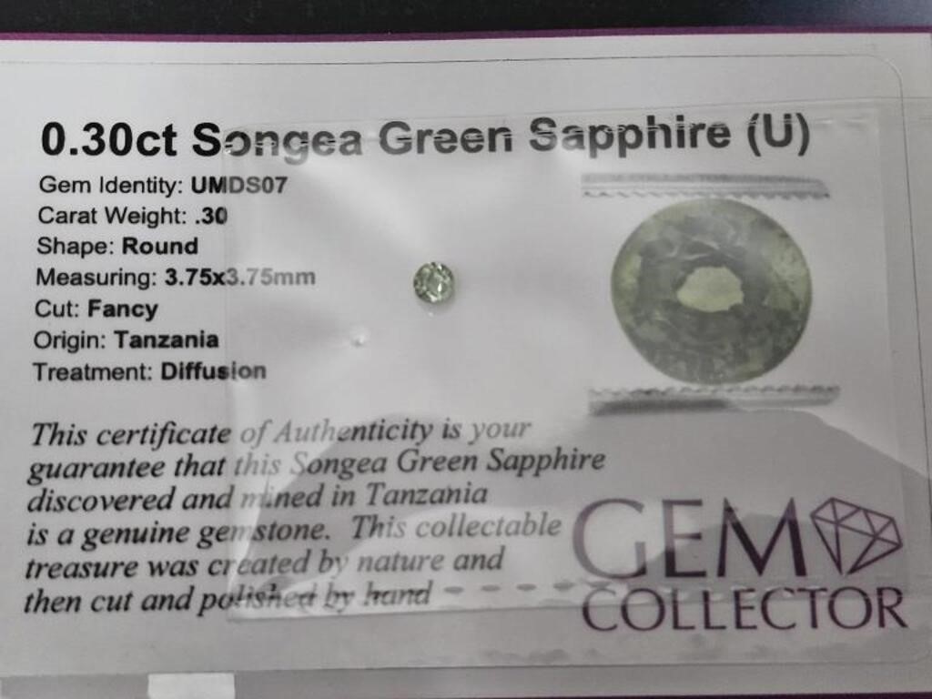 .30ct Songea Green Sapphire