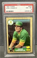 PSA Grades Jose Canseco Rookie Card