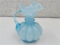 Blue Fenton Glass Creamer