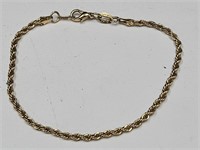 24 k Gold Rope Bracelet See Markers Mark