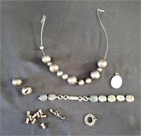 Bag of sterling silver jewelry