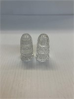 Vintage Cut Glass Salt and Pepper Shakers