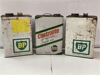 3 x 1 Gallon Tins Inc. BP & CASTROL